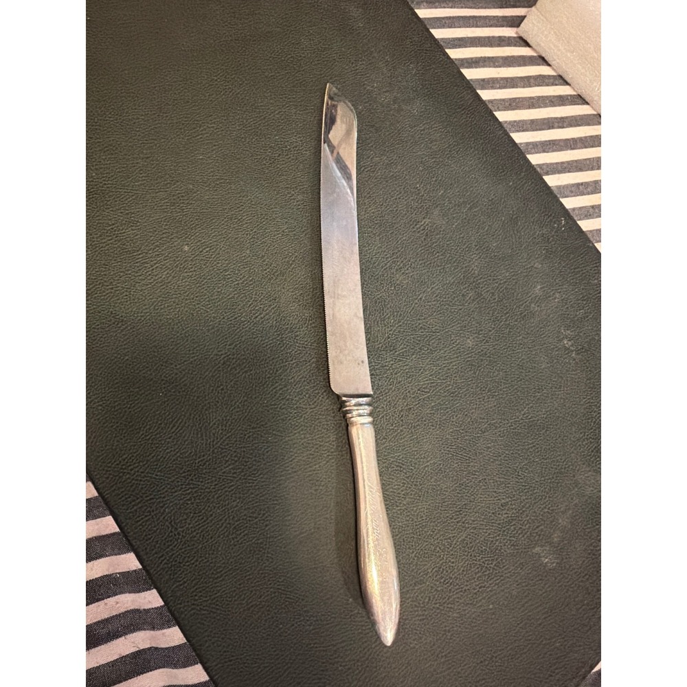 Gorham Sterling Silver Handle Steak Knife Serrated Stainless Blade Vintage 1964